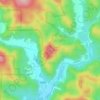 Mappa topografica Billys Knob, altitudine, rilievo