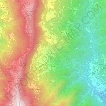 Mappa topografica Corbesassi, altitudine, rilievo