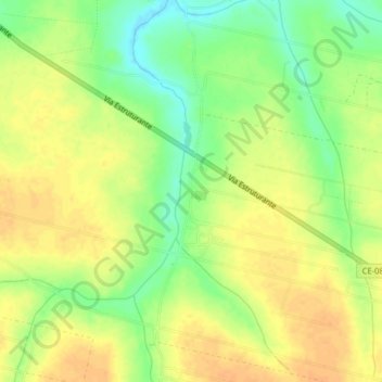 Mappa topografica Cariri, altitudine, rilievo