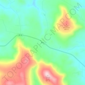 Mappa topografica Alco, altitudine, rilievo