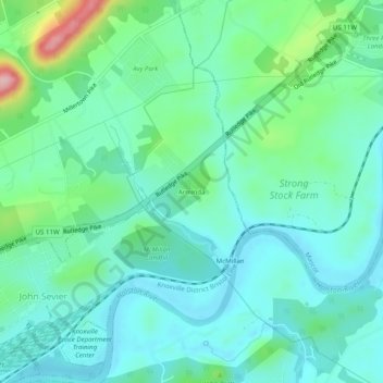Mappa topografica Arminda, altitudine, rilievo