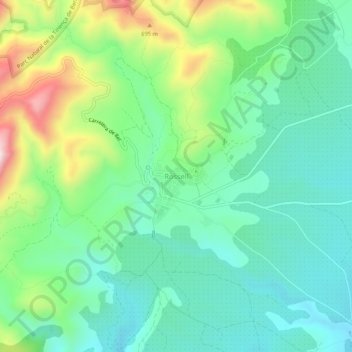 Mappa topografica Rosell, altitudine, rilievo