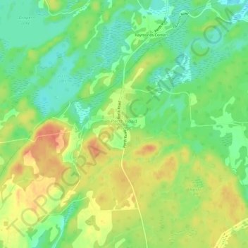 Mappa topografica Perth Road Village, altitudine, rilievo