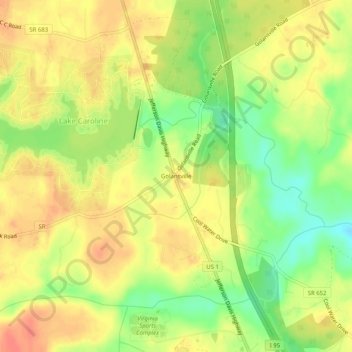 Mappa topografica Golansville, altitudine, rilievo