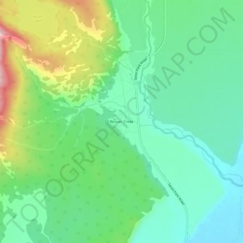 Mappa topografica Beaver Creek, altitudine, rilievo