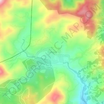 Mappa topografica Didipio, altitudine, rilievo