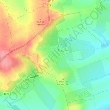 Mappa topografica La Trace, altitudine, rilievo