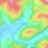 Mappa topografica Llanfihangel-y-pennant, altitudine, rilievo