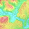 Mappa topografica Pontier, altitudine, rilievo