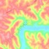 Mappa topografica Slabtown, altitudine, rilievo