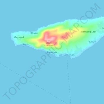 Mappa topografica Camanga, altitudine, rilievo