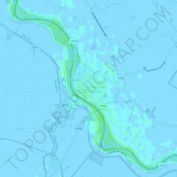 Mappa topografica Ariano, altitudine, rilievo