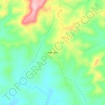 Mappa topografica Santa Maria, altitudine, rilievo