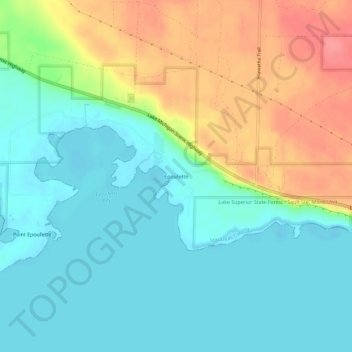 Mappa topografica Epoufette, altitudine, rilievo