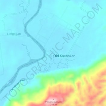 Mappa topografica Nanga-an, altitudine, rilievo