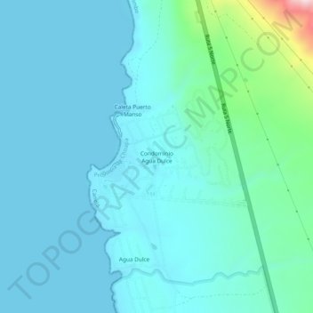 Mappa topografica Condominio Agua Dulce, altitudine, rilievo