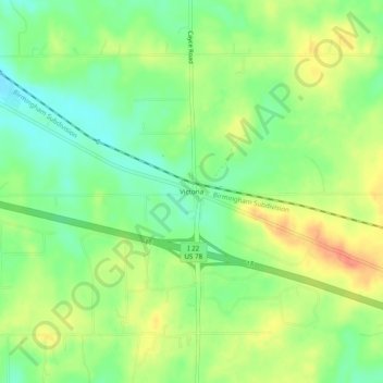 Mappa topografica Victoria, altitudine, rilievo