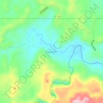 Mappa topografica Kasapa I, altitudine, rilievo