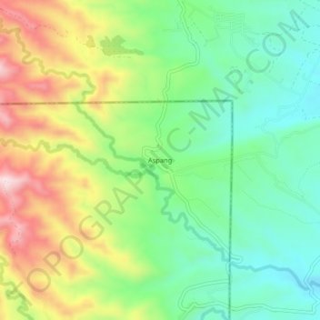 Mappa topografica Aspang, altitudine, rilievo