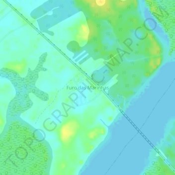 Mappa topografica Furo das Marinhas, altitudine, rilievo