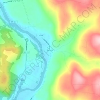 Mappa topografica Doraville, altitudine, rilievo