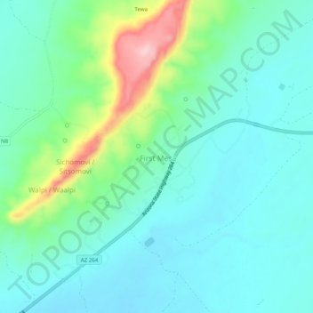 Mappa topografica Polacca, altitudine, rilievo