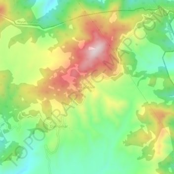 Mappa topografica Habibler, altitudine, rilievo