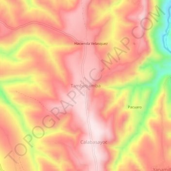 Mappa topografica Tambobamba, altitudine, rilievo