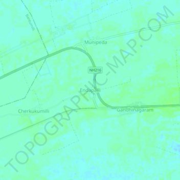 Mappa topografica Endapalli, altitudine, rilievo