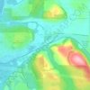 Mappa topografica Ravensdale, altitudine, rilievo