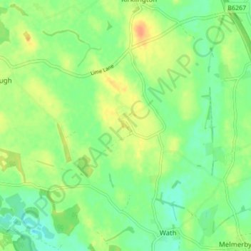 Mappa topografica Sutton Howgrave, altitudine, rilievo