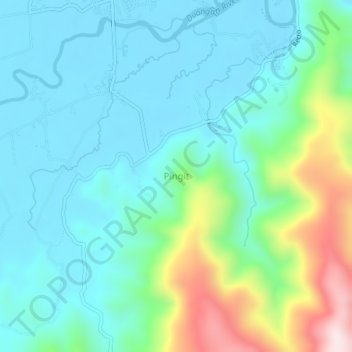 Mappa topografica Pingit, altitudine, rilievo