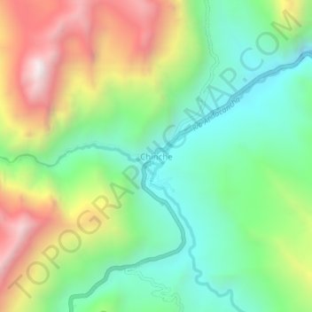 Mappa topografica Chinche, altitudine, rilievo
