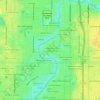 Mappa topografica Cartertown, altitudine, rilievo