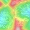 Mappa topografica Colle Gallo, altitudine, rilievo