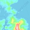 Mappa topografica Cagdianao, altitudine, rilievo