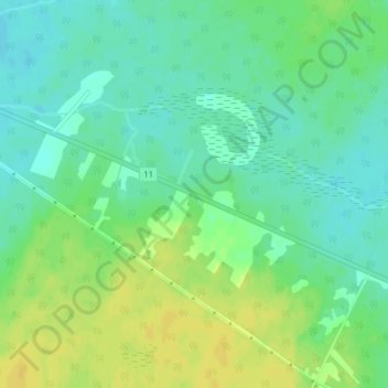 Mappa topografica Glenwood, altitudine, rilievo