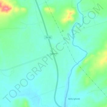 Mappa topografica Laguna, altitudine, rilievo
