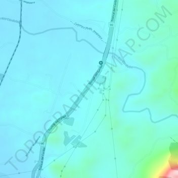 Mappa topografica Cordobita, altitudine, rilievo