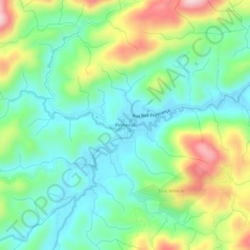 Mappa topografica Pinheiral, altitudine, rilievo