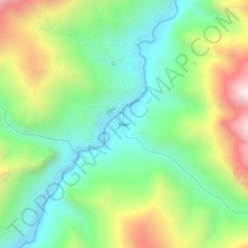 Mappa topografica Yugar, altitudine, rilievo