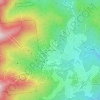 Mappa topografica Sugarbush Village, altitudine, rilievo