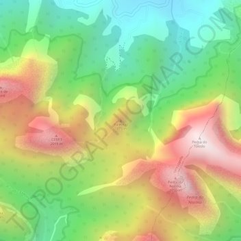 Mappa topografica Palmital, altitudine, rilievo