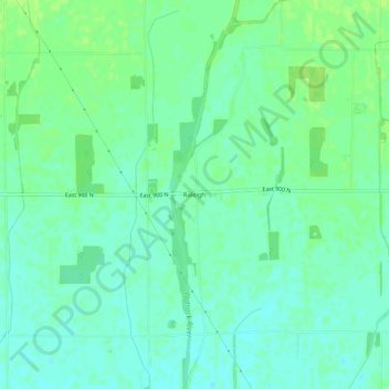 Mappa topografica Raleigh, altitudine, rilievo