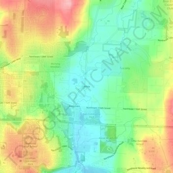 Mappa topografica White, altitudine, rilievo
