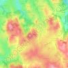 Mappa topografica Courtine, altitudine, rilievo