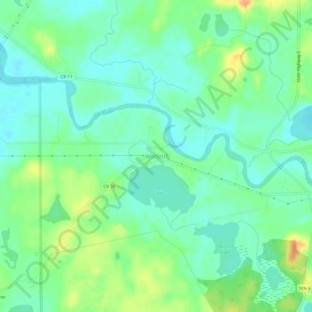 Mappa topografica Wolford, altitudine, rilievo