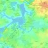 Mappa topografica Kergouguec, altitudine, rilievo