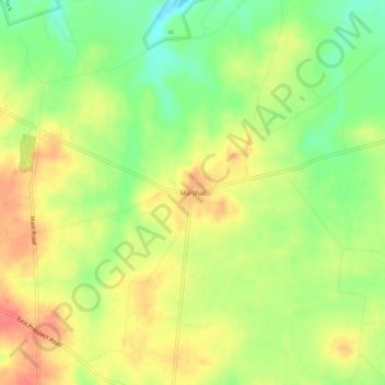 Mappa topografica Marshall, altitudine, rilievo