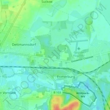 Mappa topografica Bockhorst, altitudine, rilievo